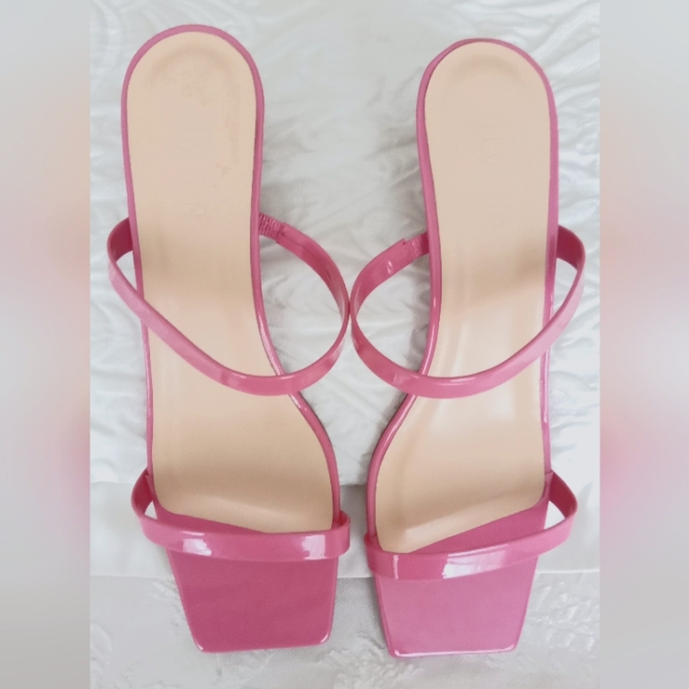 BY FAR "NWOT" Pink Kitten Heel Mules